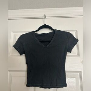 Brandy  Melville Baby Tee- one size in black